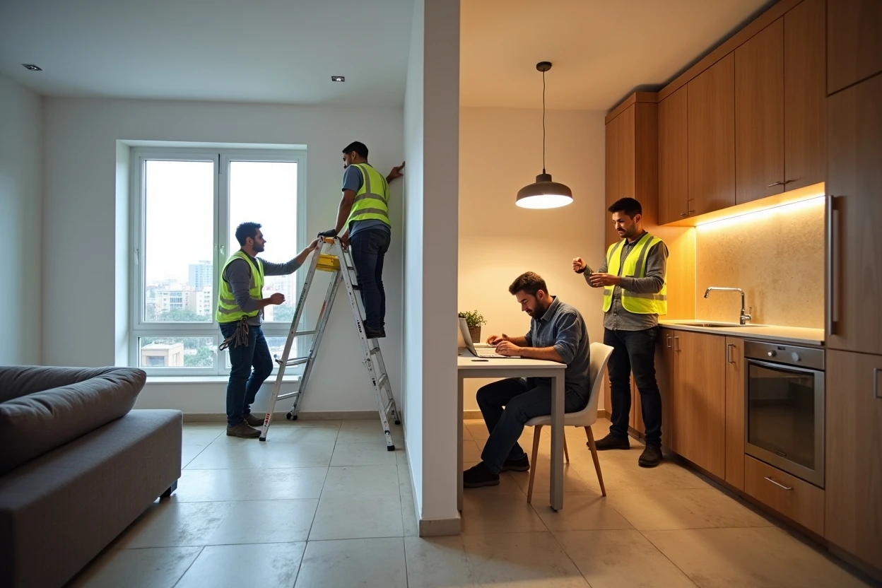 Interior residencial con iluminación equilibrada